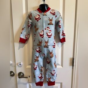 Posh Peanut ‘Pere Noel’ Microfleece Jumpsuit Pajama